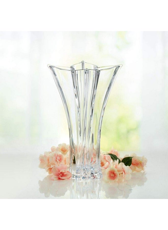 Mikasa Crystal Florale Crystal Vase, 14-Inch