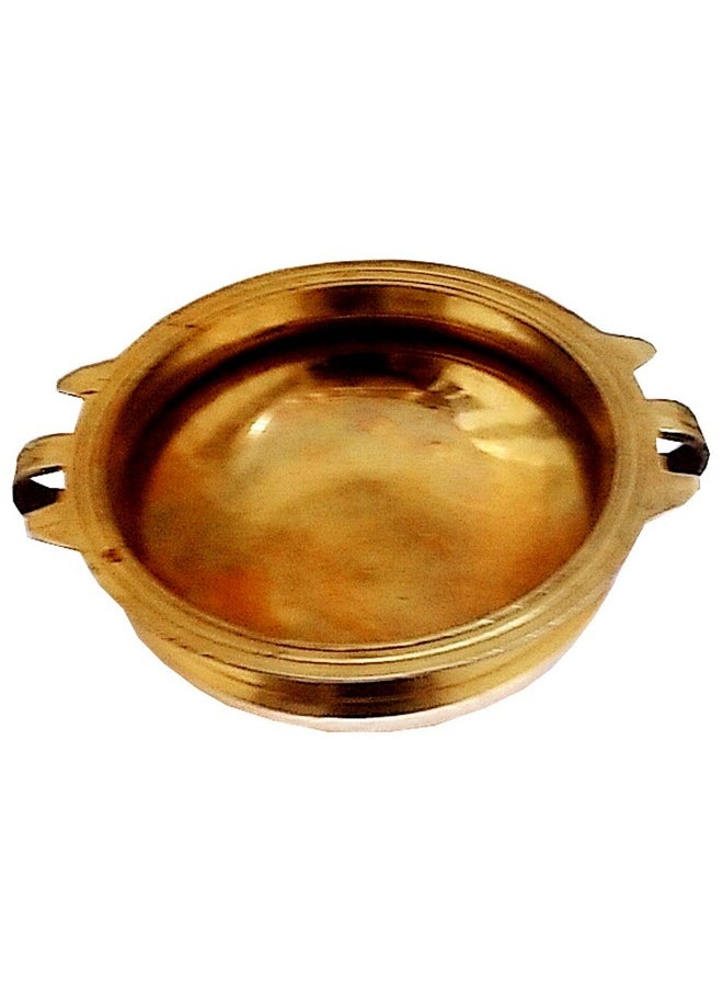 Purpledip Brass Urli (Uruli, Varpu): Vintage Design Water Bowl for Candles or Flowers (11760)