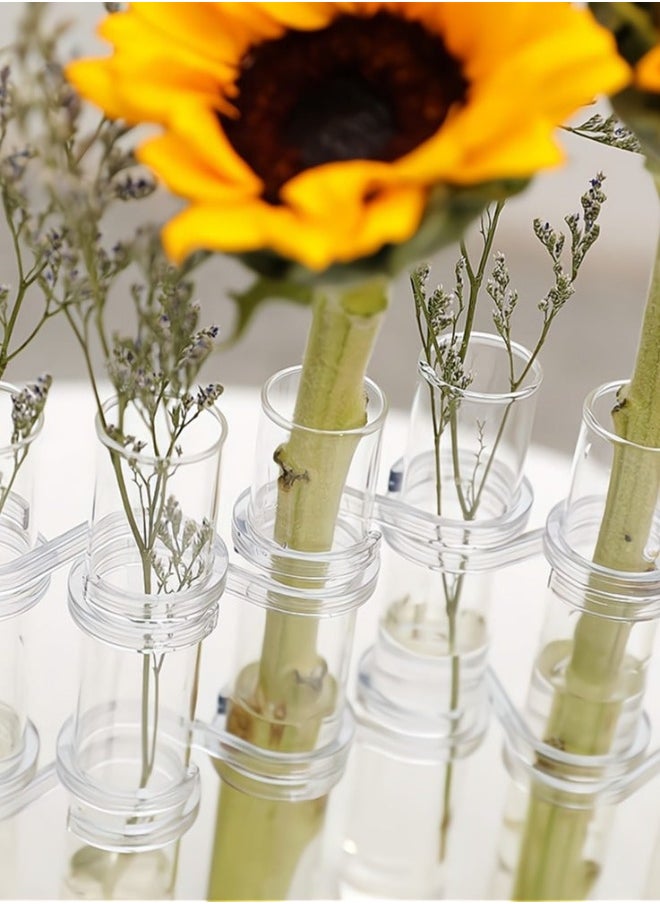 Test Tube Vase, Glass Flower Vases Hydroponic Glass Vase Desktop Plant Terrarium Planter 18x3CM