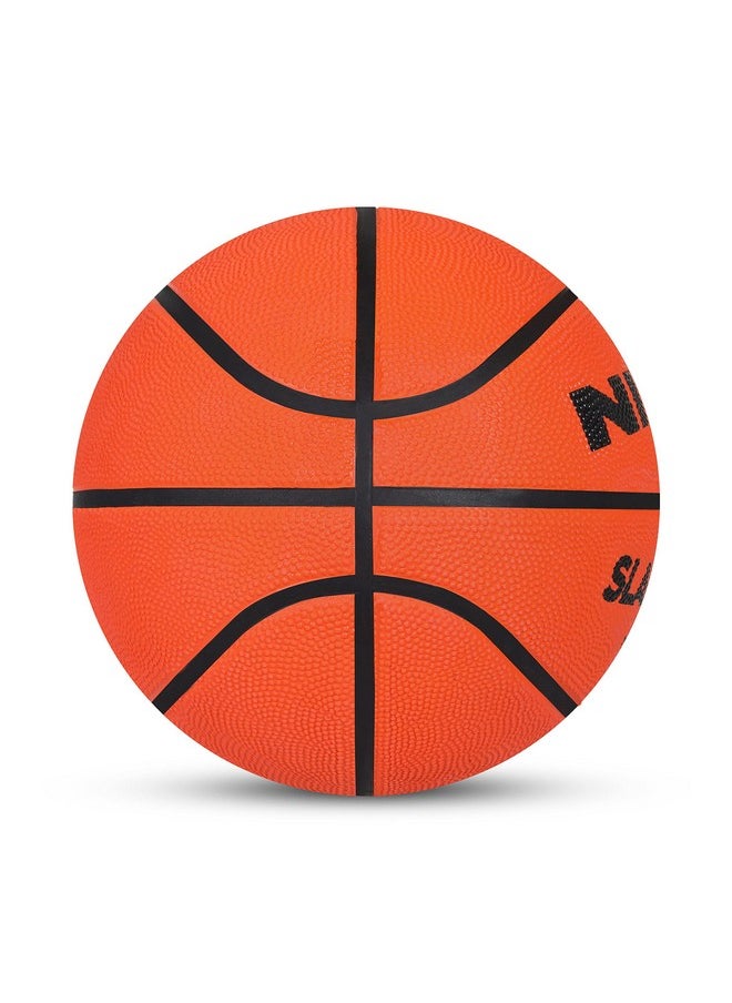 Nivia Slamforce Basketball/Rubberized Moulded/8 Panel/Suitable for Hard Surface/Training Basketball/for Men/Women/Size - 6 (Orange)