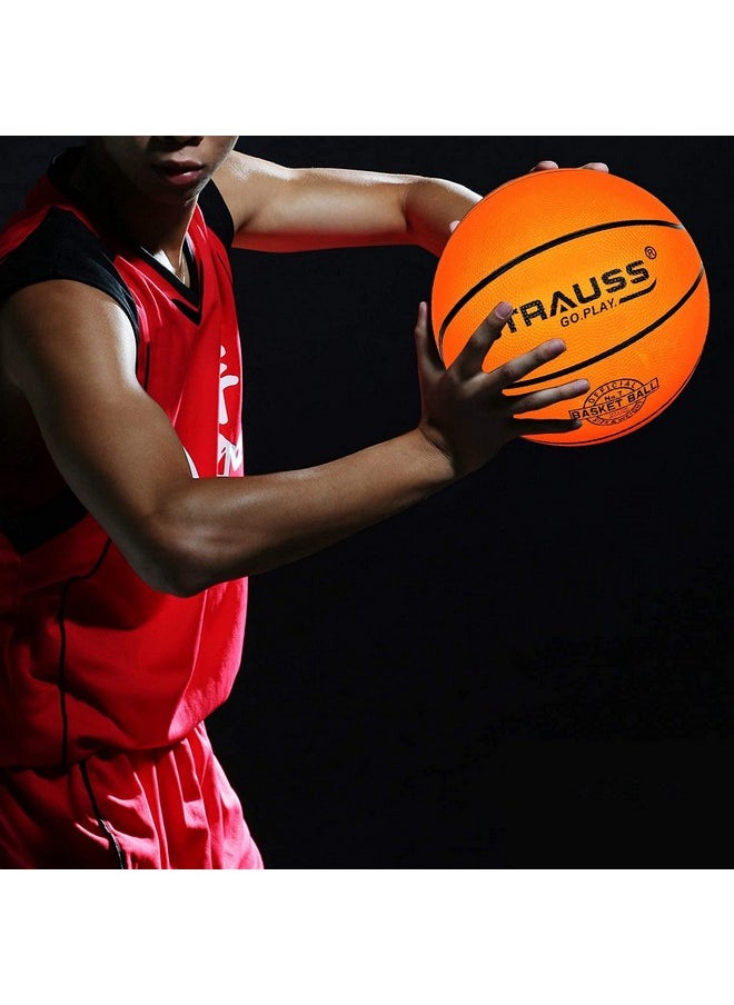 STRAUSS Official Basketball Size 7 |Professional Match Ball for Indoor & Outdoor Games & Training | Ideal for Kids & Adults | Ideal for Basketball Enthusiasts and Athletes | Suitable for All Surfaces