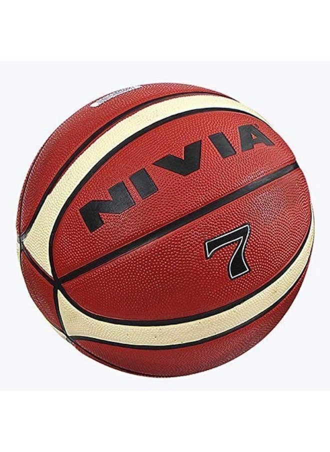 Nivia Rubber Basketball, Size 7 (Color May Vary)