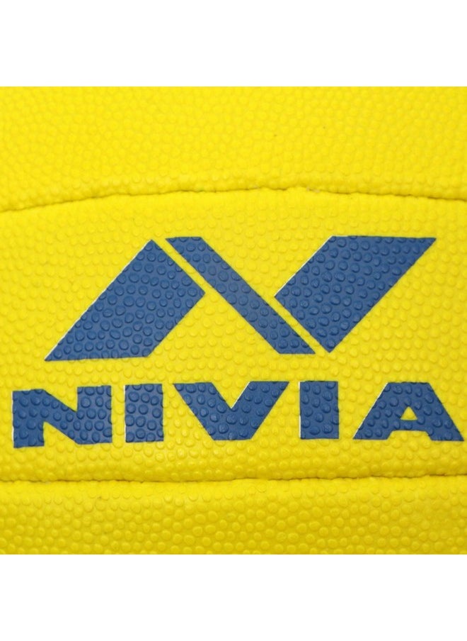 Nivia Rubber Throw Ball, Size 5 (Yellow/Red), Throwball