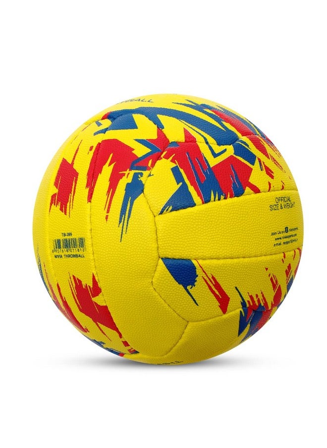 Nivia Rubber Throw Ball, Size 5 (Yellow/Red), Throwball