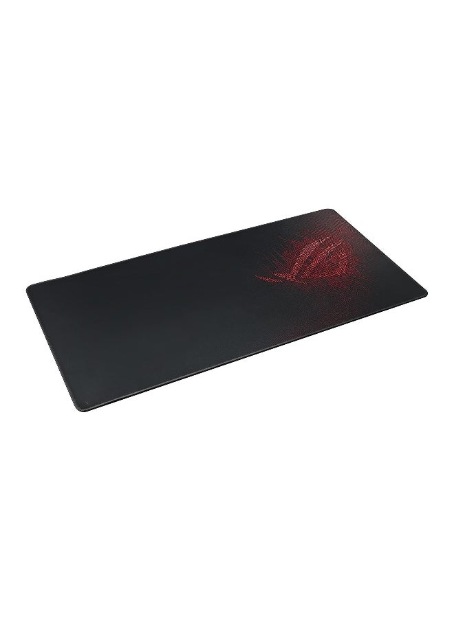 Sheath Extended Soft Cloth Gaming Mouse Pad With Smooth Gliding Surface And Non-Slip Base - Black/R