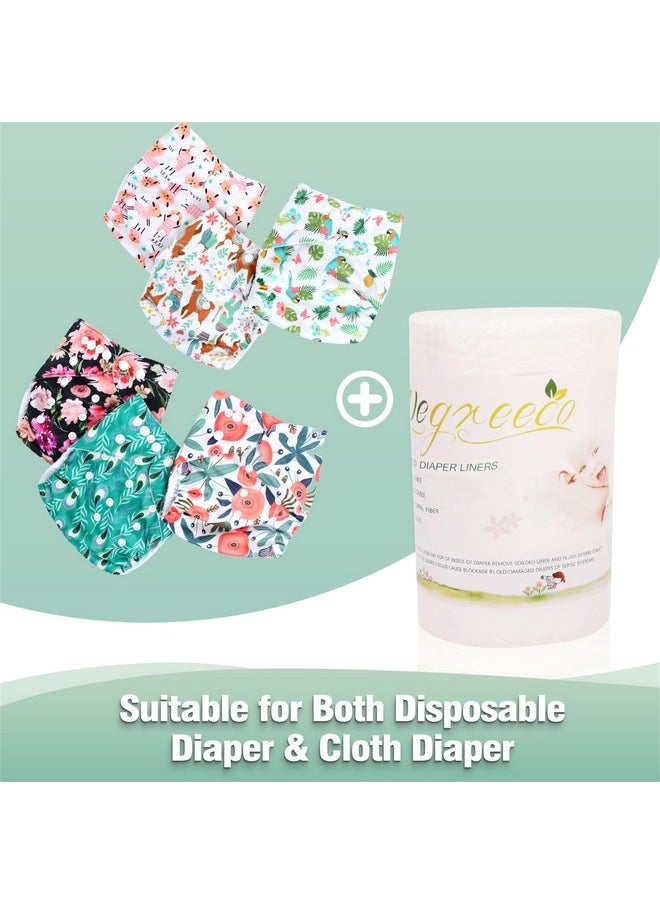 wegreeco Unscented Diaper Liners,Fragance Free and Chlorine Free - 100 Sheets Per Roll (1 Roll)