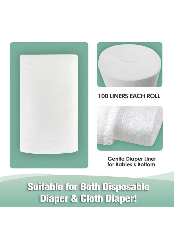 wegreeco Unscented Diaper Liners,Fragance Free and Chlorine Free - 100 Sheets Per Roll (1 Roll)