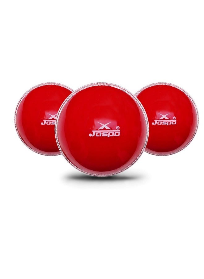 Jaspo T-20 Soft Pvc Cricket Balls Red (Pack Of Three) Standard Size - Pvc