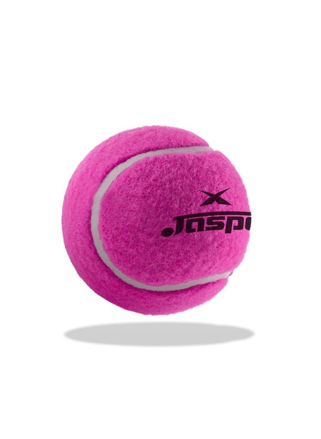 jaspo Natural Rubber Synthetic Cricket Tennis Ball (Pack of 3) Pink Light Weight (Pack of 3)