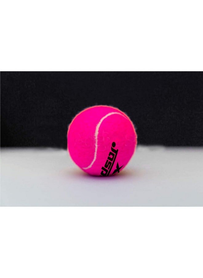 jaspo Natural Rubber Synthetic Cricket Tennis Ball (Pack of 3) Pink Light Weight (Pack of 3)