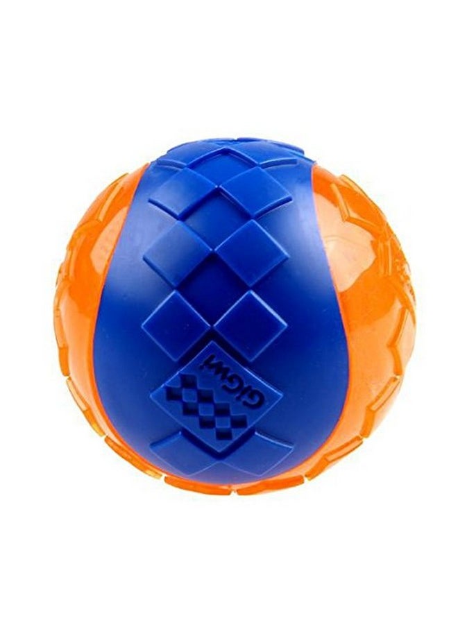 GiGwi Squeaky Dog Ball for Fetch & Play, High Bounce, Floats, Durable Non-Toxic Rubber Balls for Dogs, Gentle on Teeth & Gums, Dog Toy for Medium to Large Breeds, Orange, Large