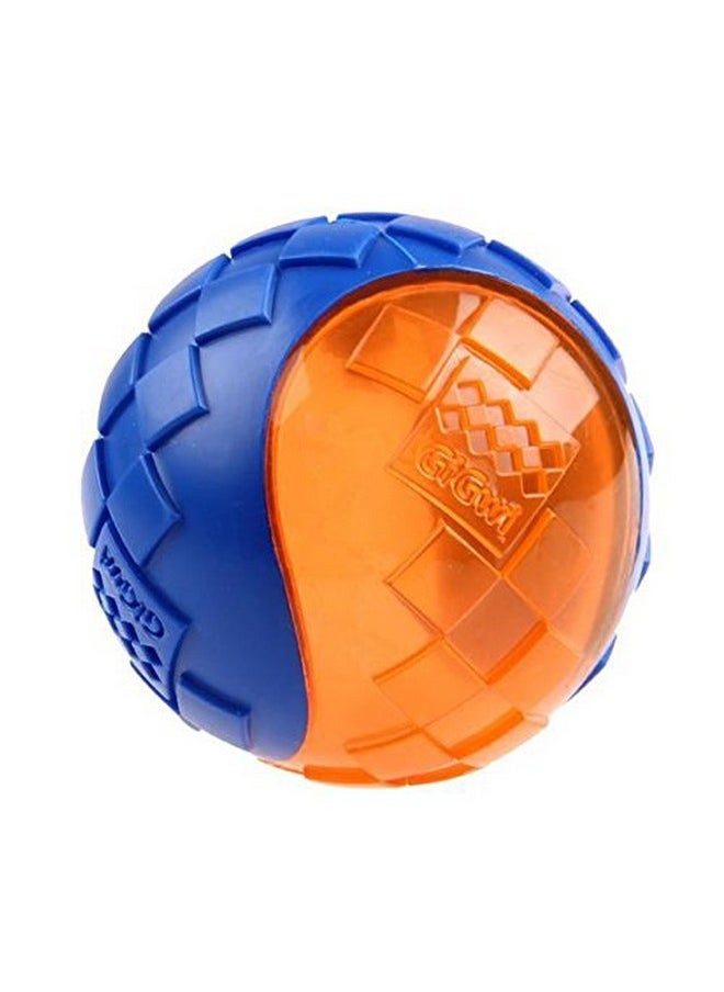 GiGwi Squeaky Dog Ball for Fetch & Play, High Bounce, Floats, Durable Non-Toxic Rubber Balls for Dogs, Gentle on Teeth & Gums, Dog Toy for Medium to Large Breeds, Orange, Large