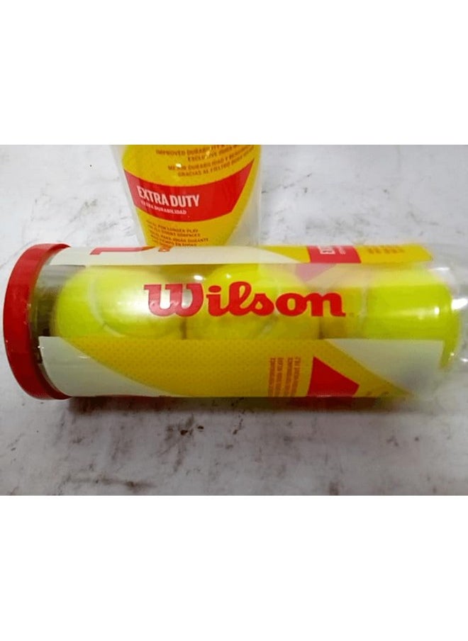 Wilson Championship Synthetic Tennis Balls|2 Can|6 Balls(3 Balls/Can) (Yellow)