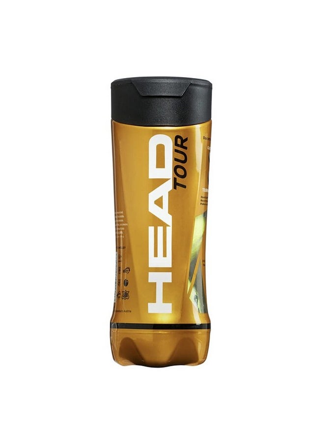 HEAD Tour Tournament Grade Tennis Ball- Yellow (3 Ball/Can)