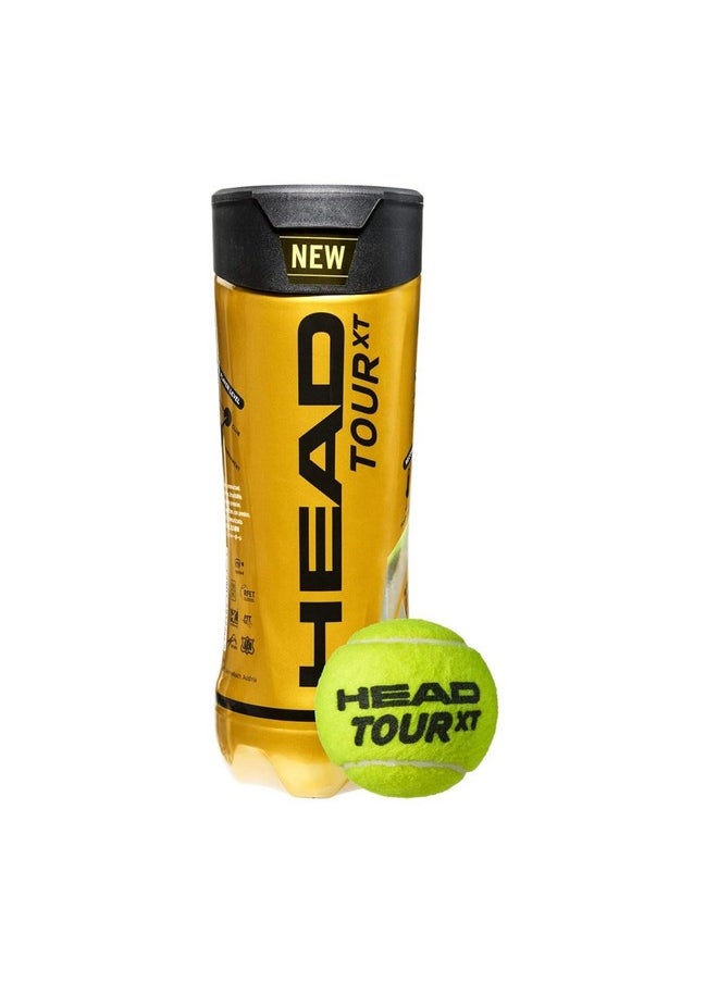 HEAD Tour Tournament Grade Tennis Ball- Yellow (3 Ball/Can)