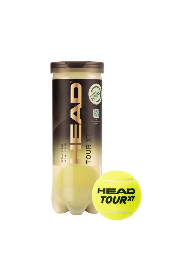 HEAD Tour Xt Tournament Grade Tennis Ball 1 Can|3 Balls (3 Balls/Can) Green