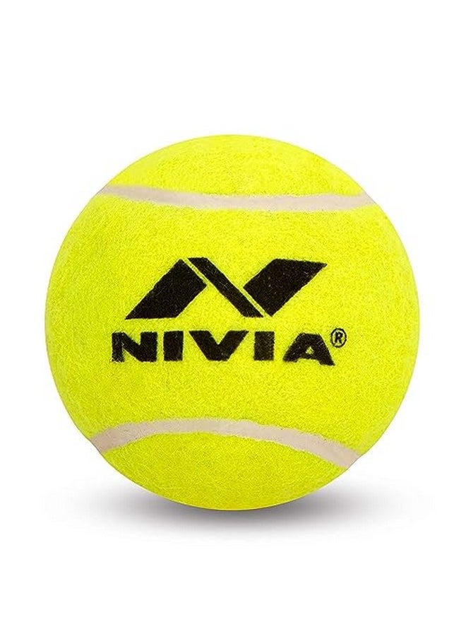 Nivia Heavy Tennis Ball Cricket Ball (Pack of 12), Yellow