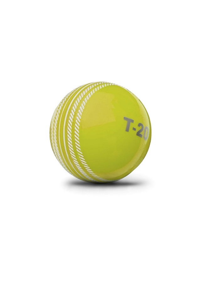 jaspo Polyvinyl Chloride (PVC) T-20 Soft Cricket Ball 110 Gm. Yellow (Pack Of 6)