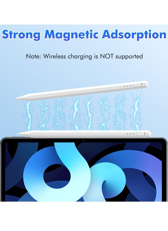 Stylus Pen for iPad, iPad Pencil iPad Pen 9th Generation Fast Charging Palm Rejection Tablet Pen Magnetic iPad Stylus Pencil Compatible with Apple Pen iPad 10/9/8/7/6 iPad Pro iPad Air iPad Mini