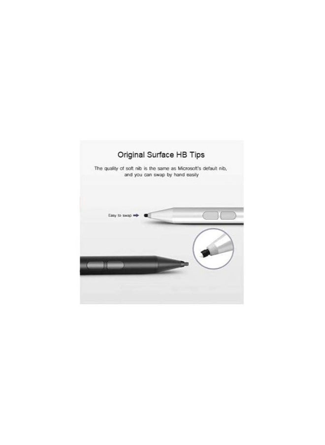 Pen for Microsoft Surface, Palm Rejection, 1024 Levels Pressure, Flex & Soft Hb Nib, Compatible with Surface Pro/Book/Laptop/Go, Including 2 Spare Nibs, for Creators, Businessers and Students