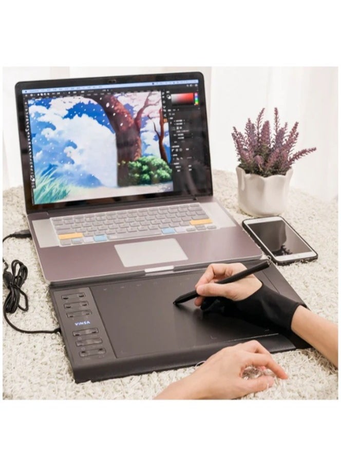 Drawing Tablet With Screen Artist 15.6 Pro Computer Graphics Tablet 120% Srgb With Battery Free Stylus Full Laminated Technology & Deco Mini7 Graphics Tablet