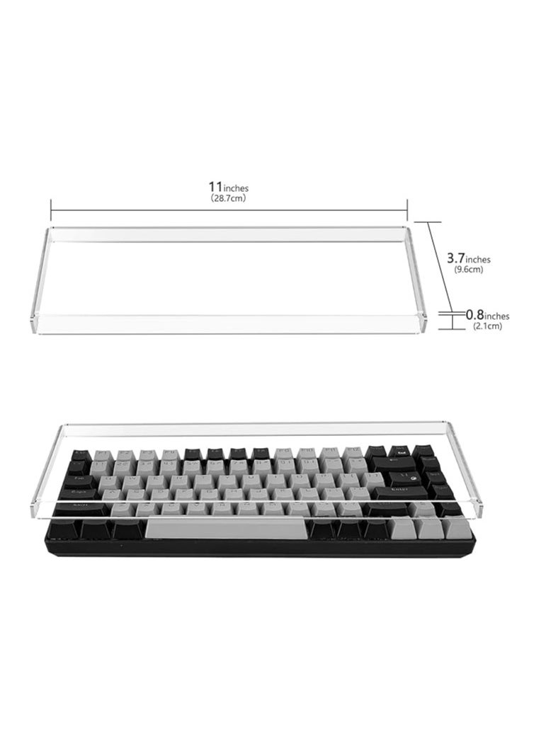 Premium Acrylic Keyboard Dust Cover for 60% Compact 61 Keys Keyboard Compatible with Razer Huntsman Mini 60% Gaming, RK ROYAL KLUDGE RK61 Keyboard.