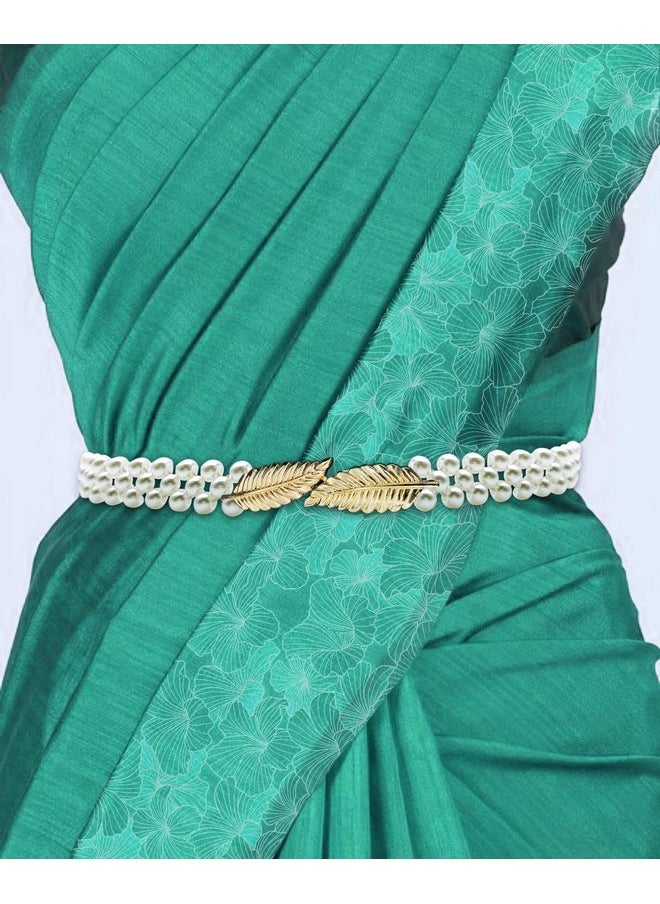 SYGA Pearl Adjustable Waist Belt with Hollowed Tassel Detail, Suitable Size for Waist 24-36 CM