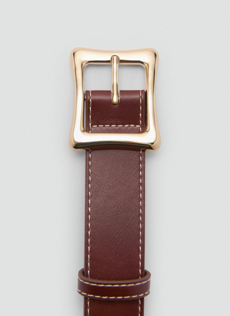 Square Buckle Allocated Hole Belt