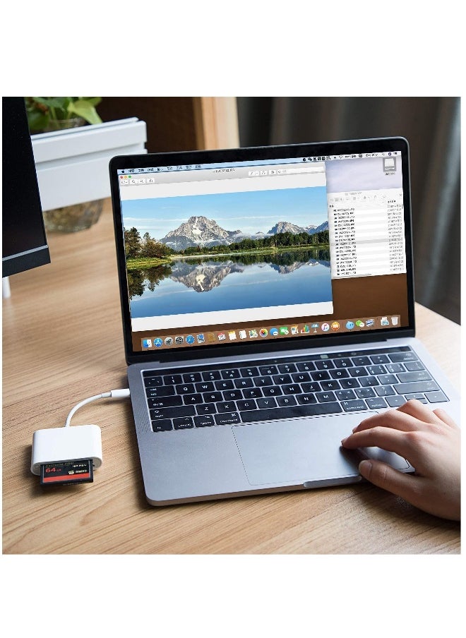USB C CF/SD/TF Card Reader 3 in 1, Compact Flash Reader 3-Slot Memory Card Adapter for Type-C Device Supports Micro SD Memory Card Compatible with MacBook Pro/Air M1 iPad Pro Android Galaxy S20 S21U