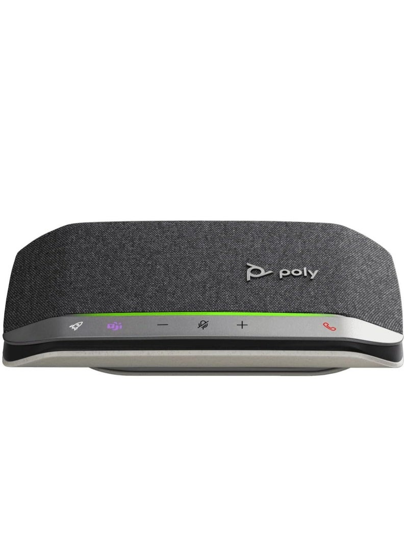 Poly Sync 20 Microsoft Teams Certified USB-A Speakerphone with 3-Microphone Steerable Array, Full-Duplex Audio, 20 Hours Talk Time, Bluetooth Connectivity for PC and Smartphone | 772C844