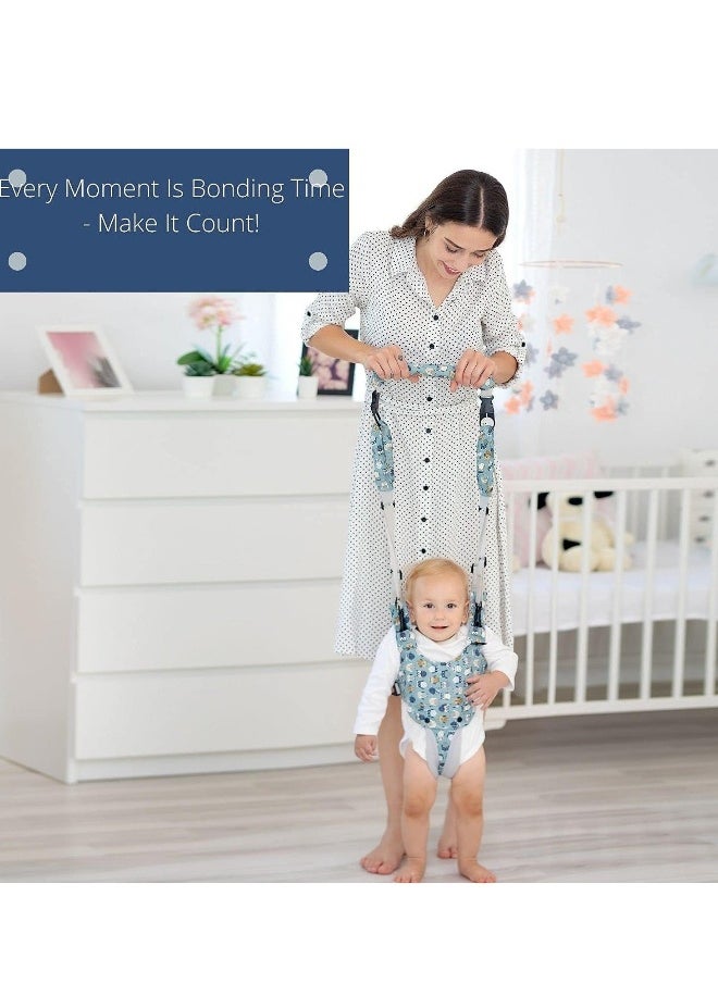 Easy-Wearing Baby Harness for Walking Walk Stand Baby Walker Harness Comfy Padded Baby Walking Assistant with Bonus Baby Knee Pads for Crawling