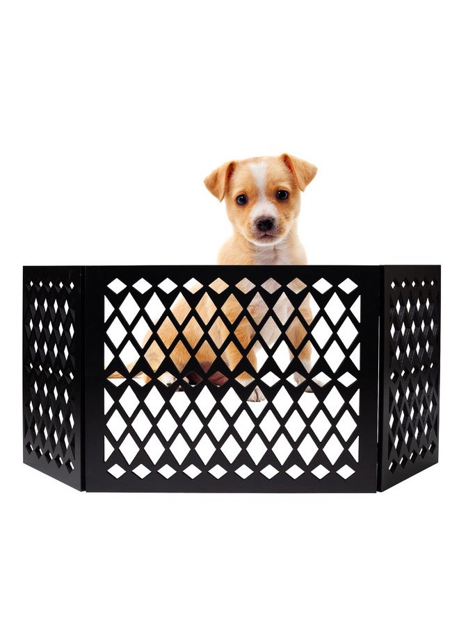 Free Standing Pet Gate | Pet Gate for Small Dogs | Free Standing Dog Gate for Stairs | Freestanding Dog Gates for Doorways | Freestanding Pet Gates | Width 23.5-47 inch | Height 18.75 inch (Diamond)