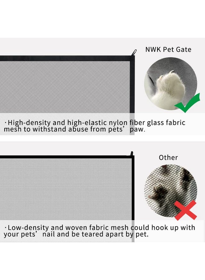 NWK Magic Baby Gate Pet Gate for The House Stairs Providing a Safe Enclosure for Pets to Play and Rest, 6 Loops Design (30'' X 35'')