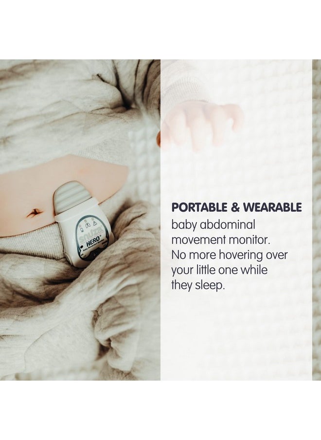 SNUZA HERO Baby Abdominal Movement Monitor: Real-time Alerts for No Breathing, Gentle Vibration Rousing, Portable & Wearable, Medical Grade Material. Safer Sleep for Infants. Peace of Mind for Parents