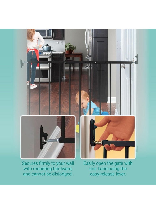 KidCo - G2001 Safeway Top of Stairs Quick Release Baby Gate, Baby Gate for Stairs (Black)