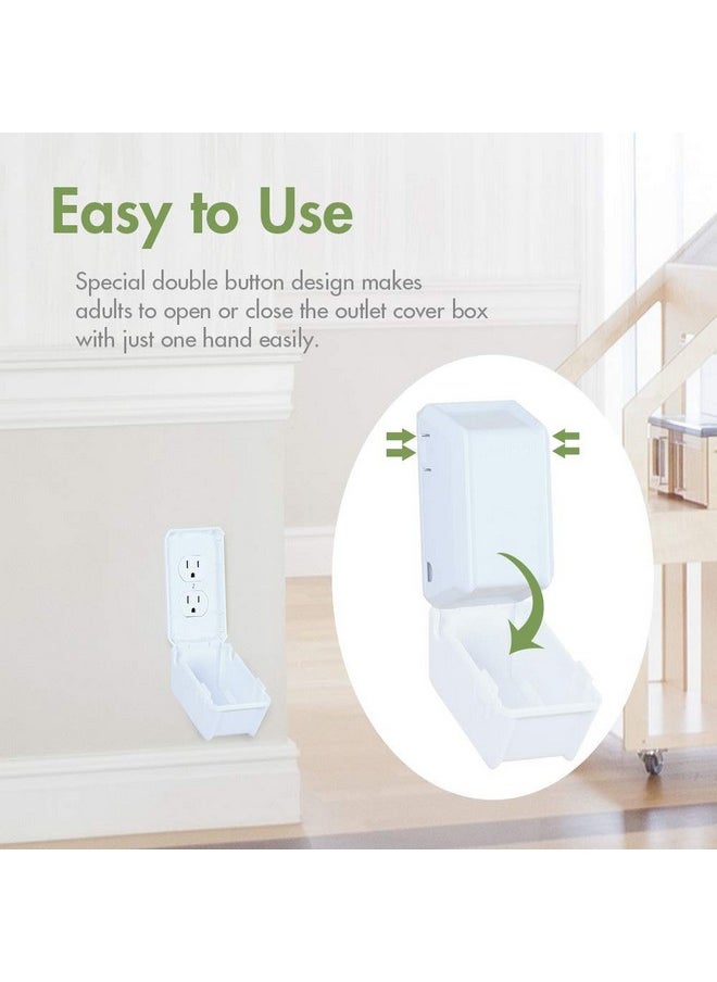 EUDEMON Baby Safety Electrical Outlet Cover Box Childproof Large Plug Cover for Babyproofing Outlets Easy to Install & Use (1 Pack,White)