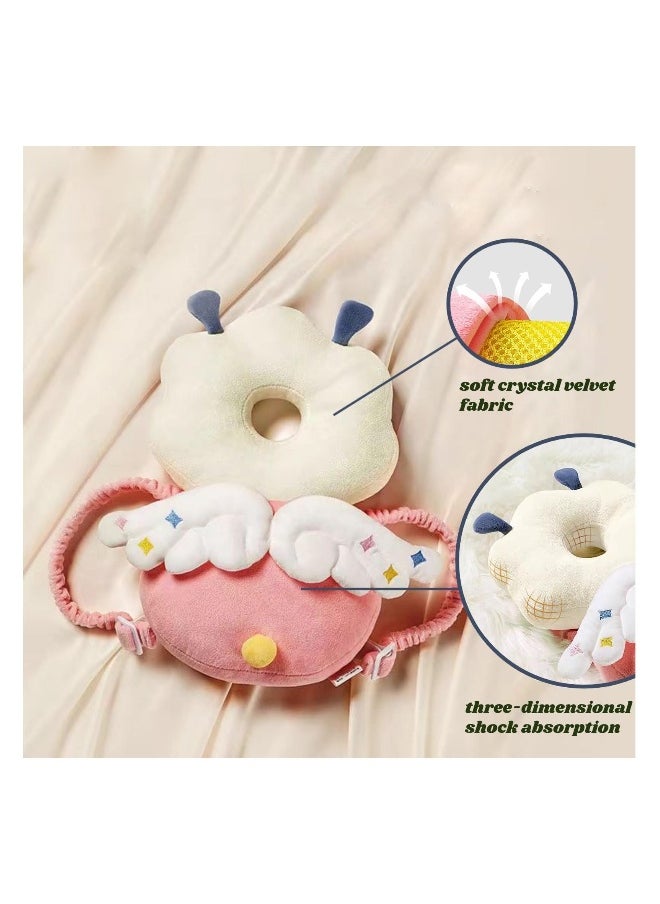 Baby Head Protector Adjustable Baby Head Protection Backpack with Baby Knee Pads for Crawling Soft Breathable and Wearing Safety Baby Head Protector for Crawling Walking