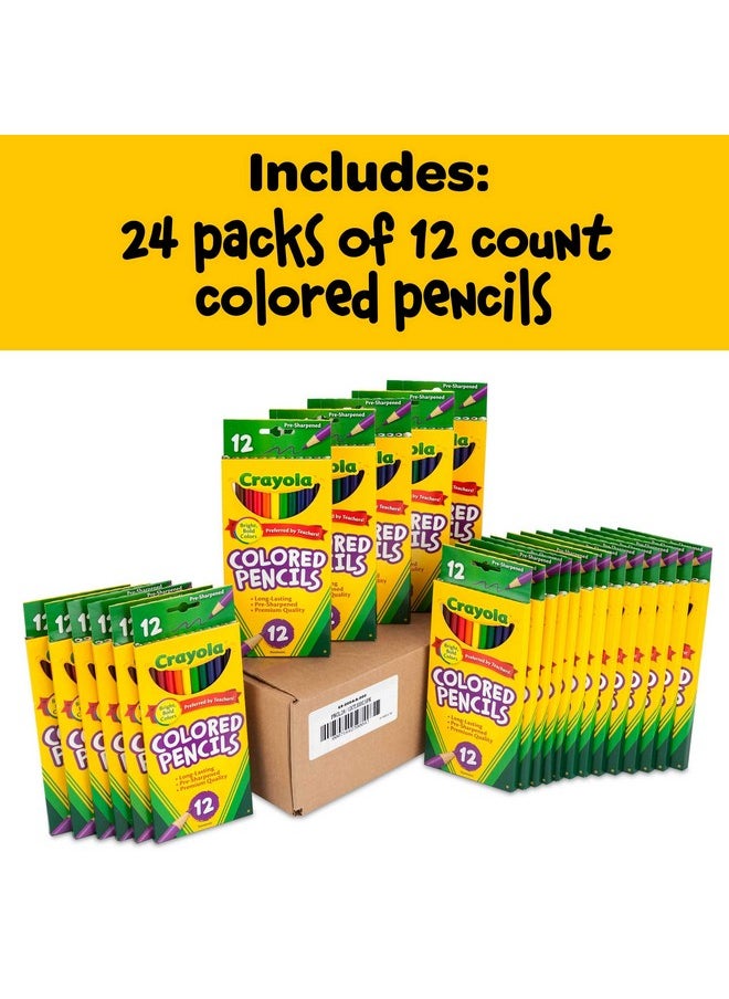 Crayola Bulk Colored Pencils for Kids (24pk), Back to School Supplies For Teachers, Teacher Classroom Must Haves, 12 Colors [Amazon Exclusive]