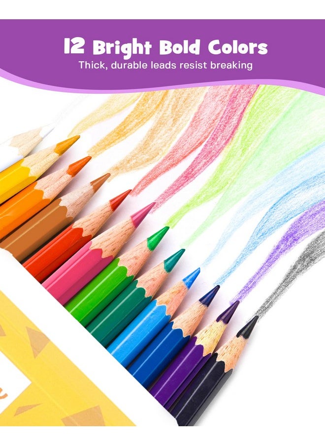 D-FantiX 432 Count Colored Pencils Bulk, 36 Packs Pre-Sharpened Color Pencils Set, Back to School Supplies Aesthetic Kit, Kindergarten Preschool Classroom Must Haves, School Supplies for Teachers