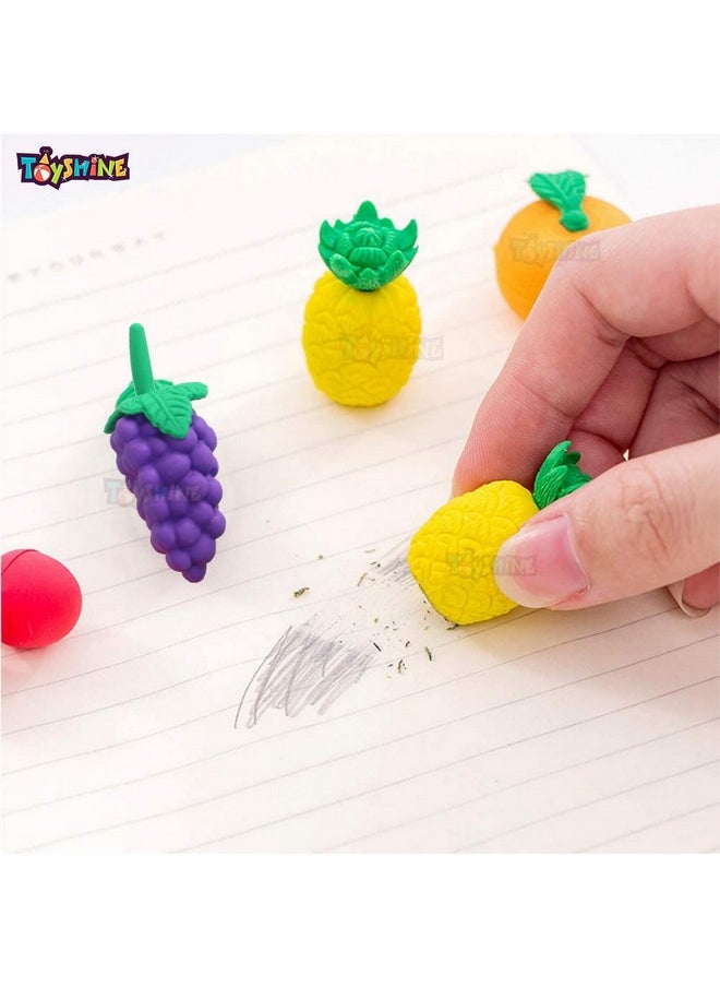 Toyshine Pack of 22 Fruit Treat Erasers for Children Party Favors, School Supplies