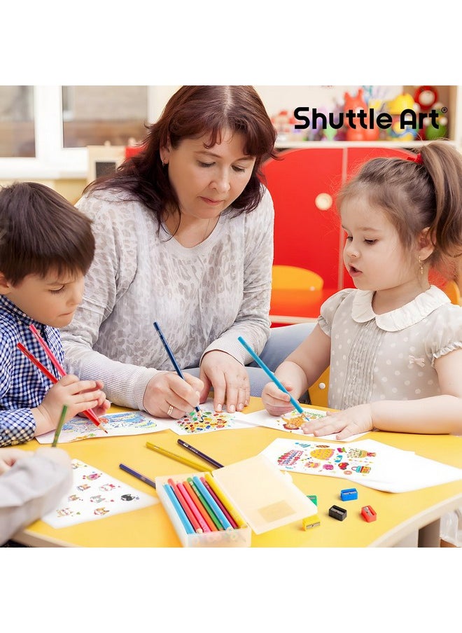 Shuttle Art 288 PCS Colored Pencils Bulk, 12 Assorted Colors, Pre-sharpened Colored Pencils for Kids with Sharpeners, Bulk Pack School Supplies for Teachers & Students