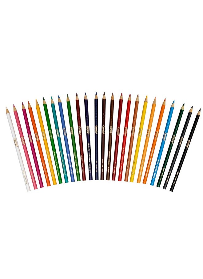 CRAYOLA Colouring Pencils - Assorted Colours (Pack of 24) | A Must-Have for All Kids Arts & Crafts Sets | Ideal for Kids Aged 3+