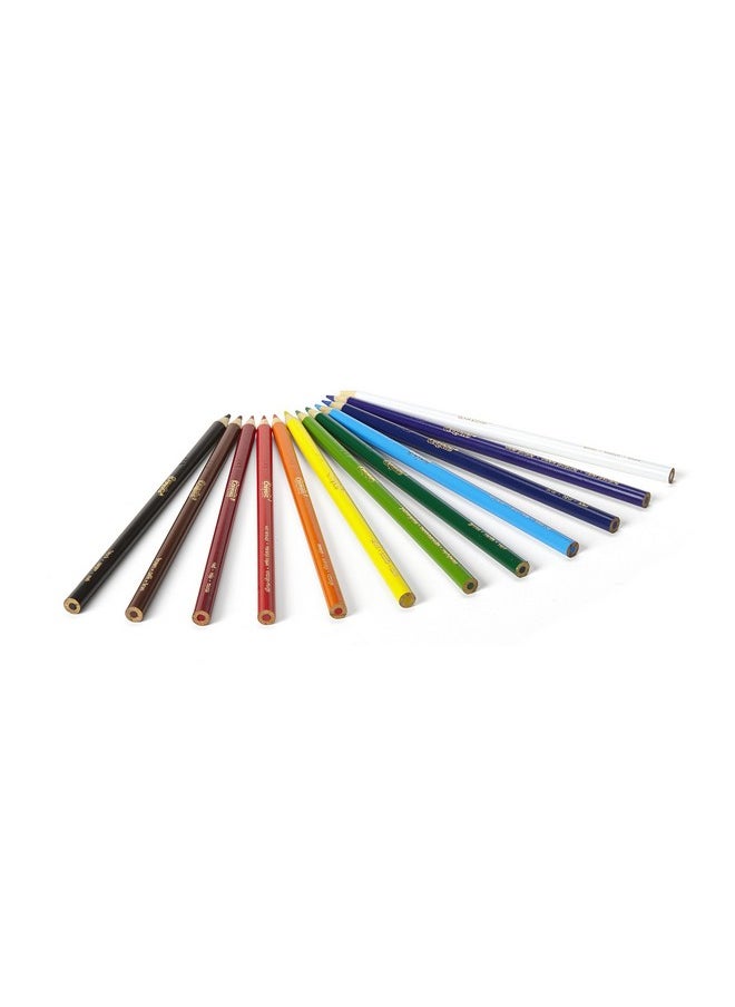 Crayola Colouring Pencils - Assorted Colours (Pack of 12) | A Must-Have for All Kids Arts & Crafts Sets | Ideal for Kids Aged 3+