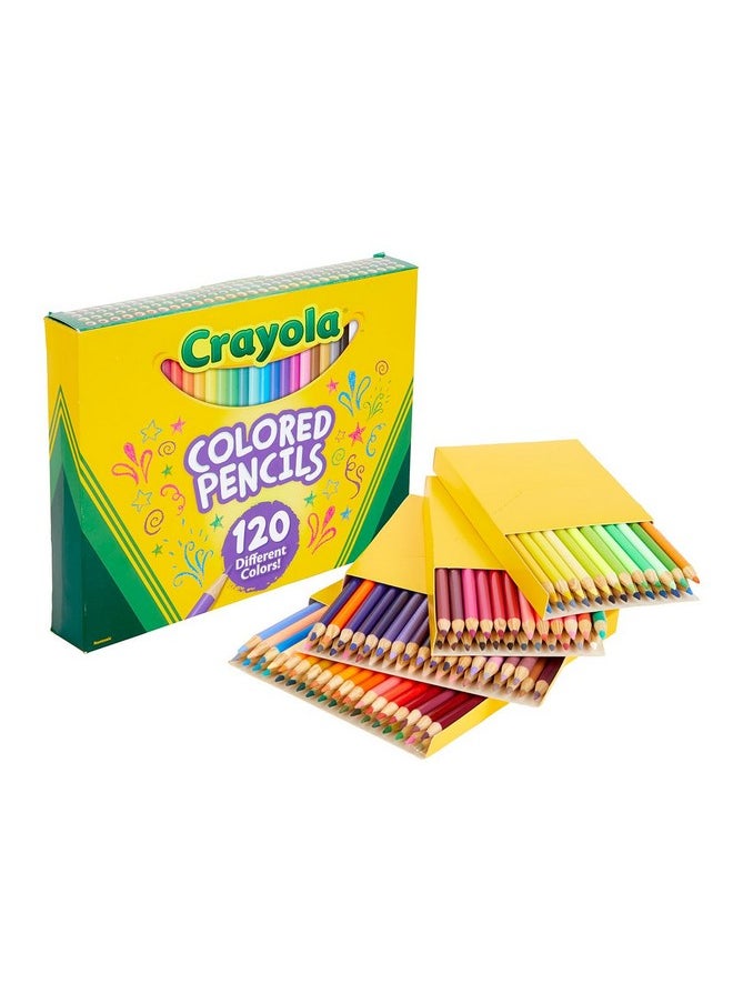 Crayola Colored Pencils Set (120ct), Coloring Book Pencils, Kids Art Supplies, Bulk Colored Pencils, Presharpened, Holiday Gifts, Ages 3+