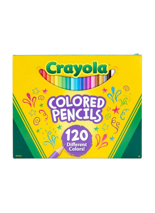 Crayola Colored Pencils Set (120ct), Coloring Book Pencils, Kids Art Supplies, Bulk Colored Pencils, Presharpened, Holiday Gifts, Ages 3+