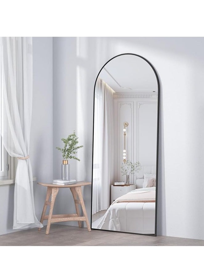 Full Length Floor Mirror with Smooth Arched Top – Large 50x160cm Standing Mirror for Bedroom, Living Room, and Hallway – Elegant Arched Wall Mirror for Modern Home Décor