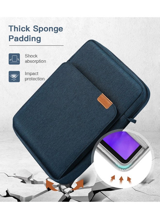 MoKo 9-11 Inch Tablet Sleeve Bag Handle Carrying Case with Shoulder Strap Fits New 11-inch iPad Pro M4/iPad Air M2, iPad 10th 10.9, iPad 9/8/7th 10.2, iPad Air 5/4th 10.9, Tab S8/S9 11, Indigo