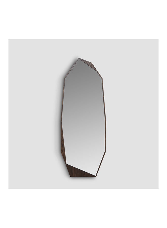 Lyra, Mirror In Dark Walnut Wood Veneer