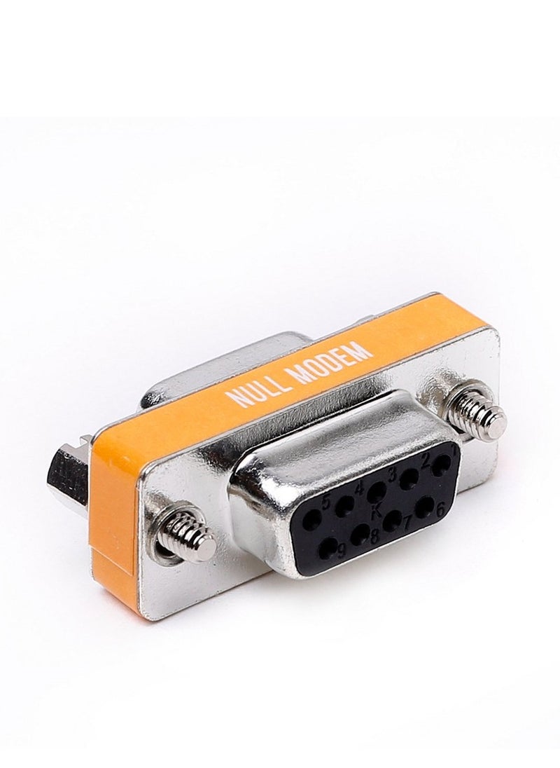 DB9 Mini Null Modem plug Adapter Gender Changer Cross Data Transfer Serial Port Adapter Male to Female