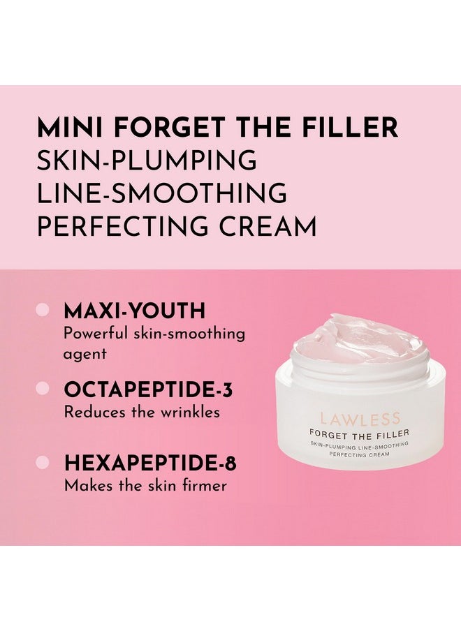 Mini Forget The Filler Skin-Plumping Line-Smoothing Perfecting Cream - Premium Non-Acne Moisturizer Designed To Prime, Plump, Smooth, And Tighten Skin For A Youthful, Hydrating Look - 0.05 Oz